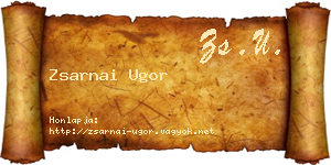 Zsarnai Ugor névjegykártya